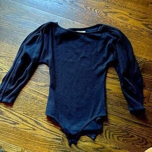 Mara Hoffman bodysuit with puff sleeve